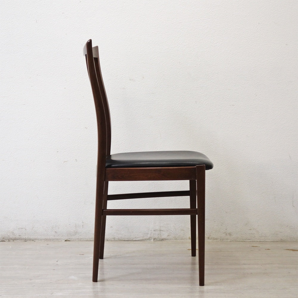 イタリアモダンデザイン italian modern design ビンテージ マホガニー材 ダイニングチェア ハイバックチェア ●