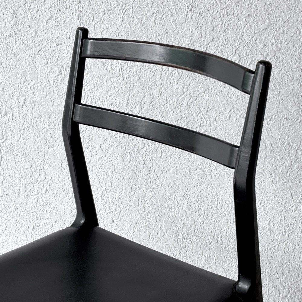 天童木工 TENDO インパラチェア Impala Chair ダイニングチェア ブラック レザー 本革 佐々木敏光 ジャパニーズミッドセンチュリーモダン ◇