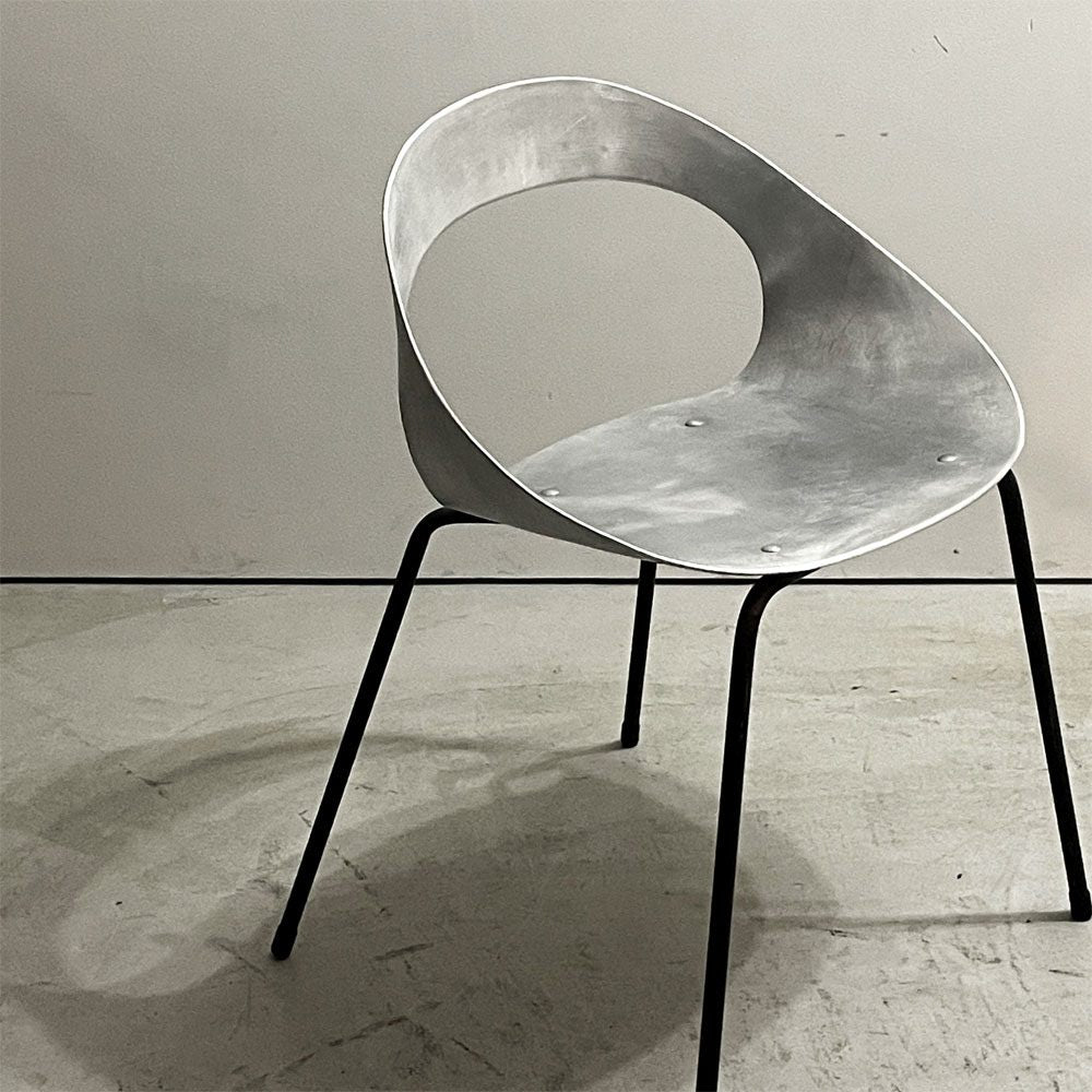 ニューデイズ ファクトリー NEWDAYS FACTORY アルミチェア DARUMA Chair 達磨型の椅子 アルミキャスト × アイアン脚 インダストリアル ●