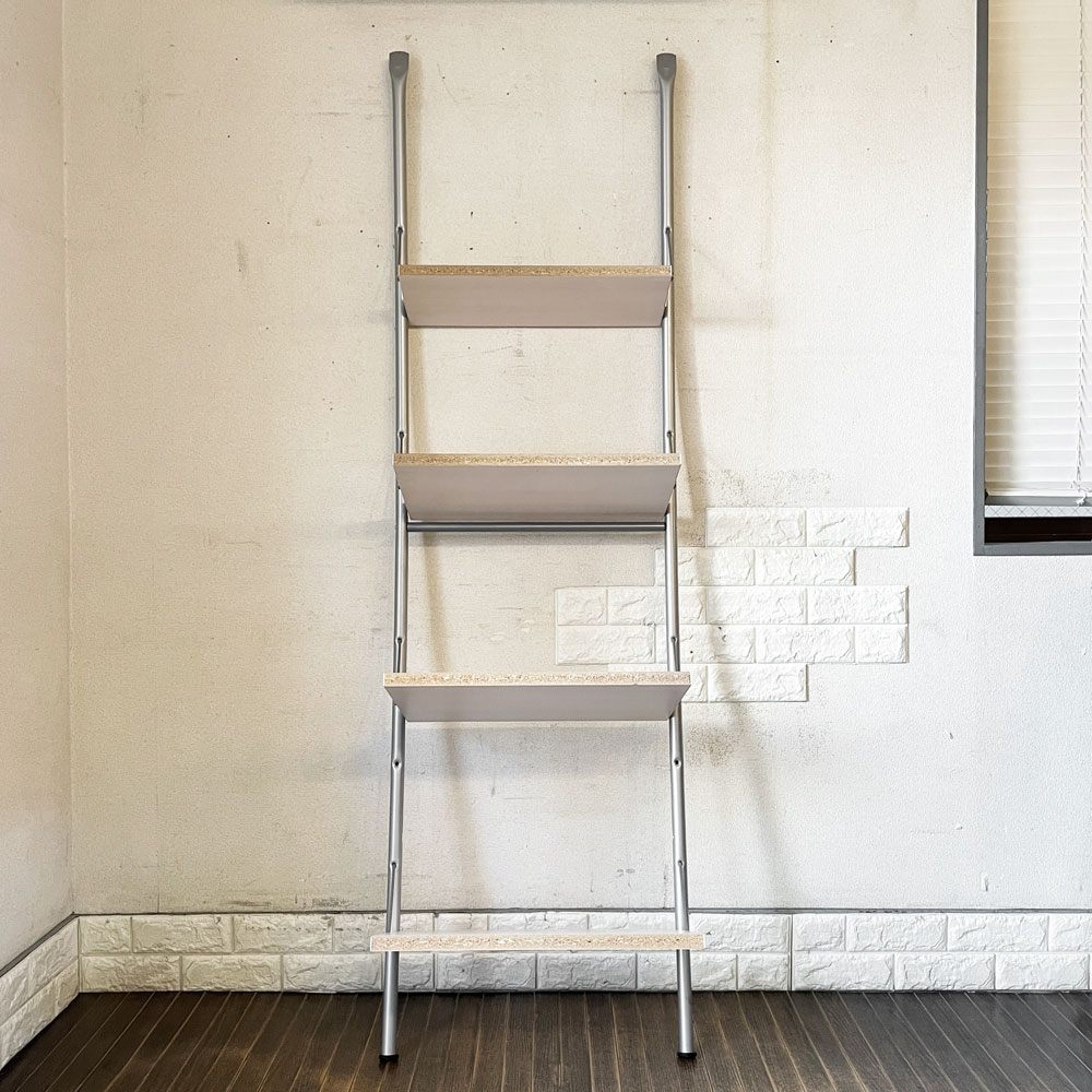 グランビック GRANVIK ウォールシェルフ ラダーシェルフ 4段 立て掛け式 W60cm 本棚 飾り棚 スウェーデン ◎