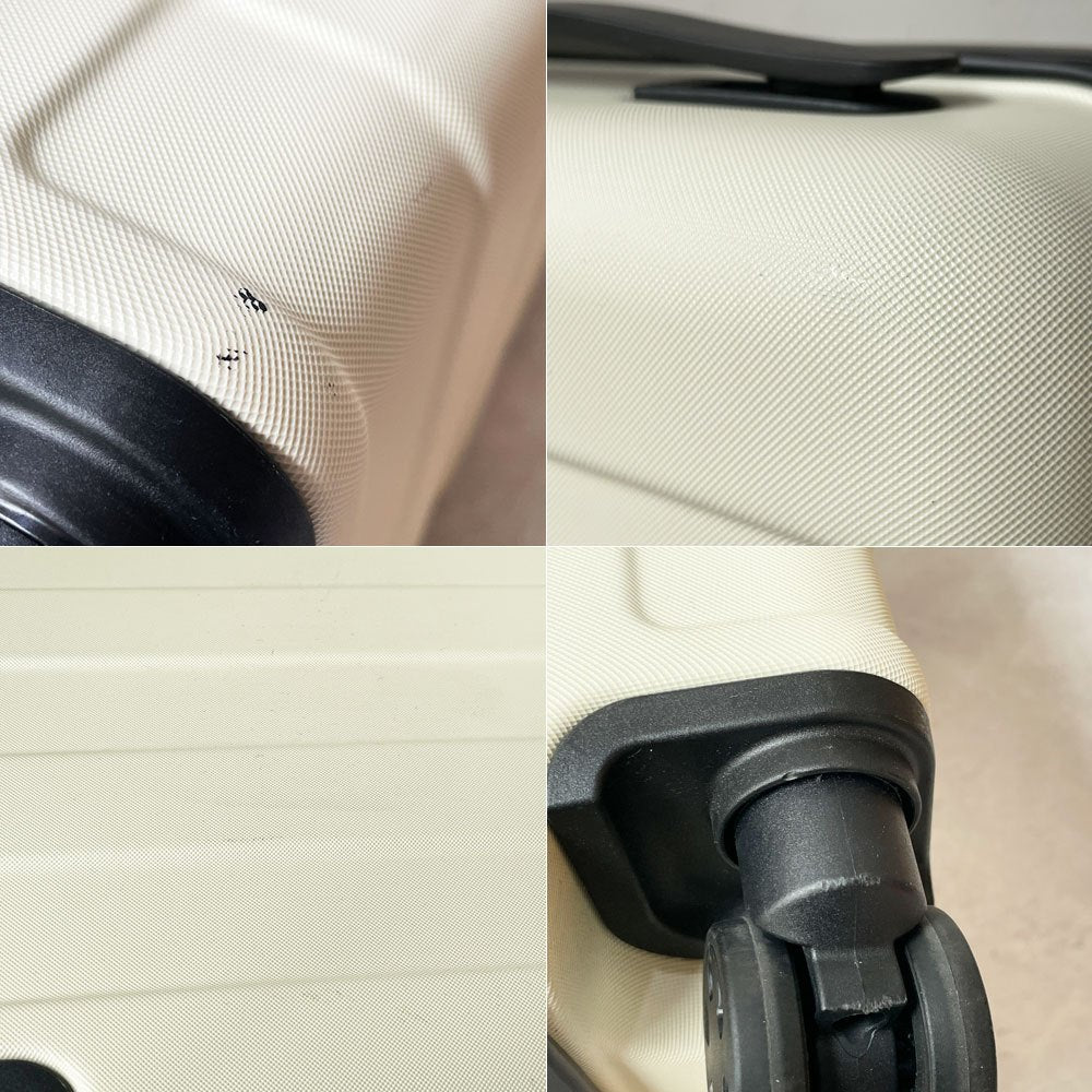 無印良品 MUJI ハードキャリーケース 20L ホワイト キャスターロック 機内持込可 鍵欠損 シンプルデザイン★
