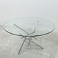 カッシーナ Cassina 714 Table ガラストップ ダイニングテーブル ラウンド  テオドール・ワッデル Theodore Waddell 参考68万円 〓