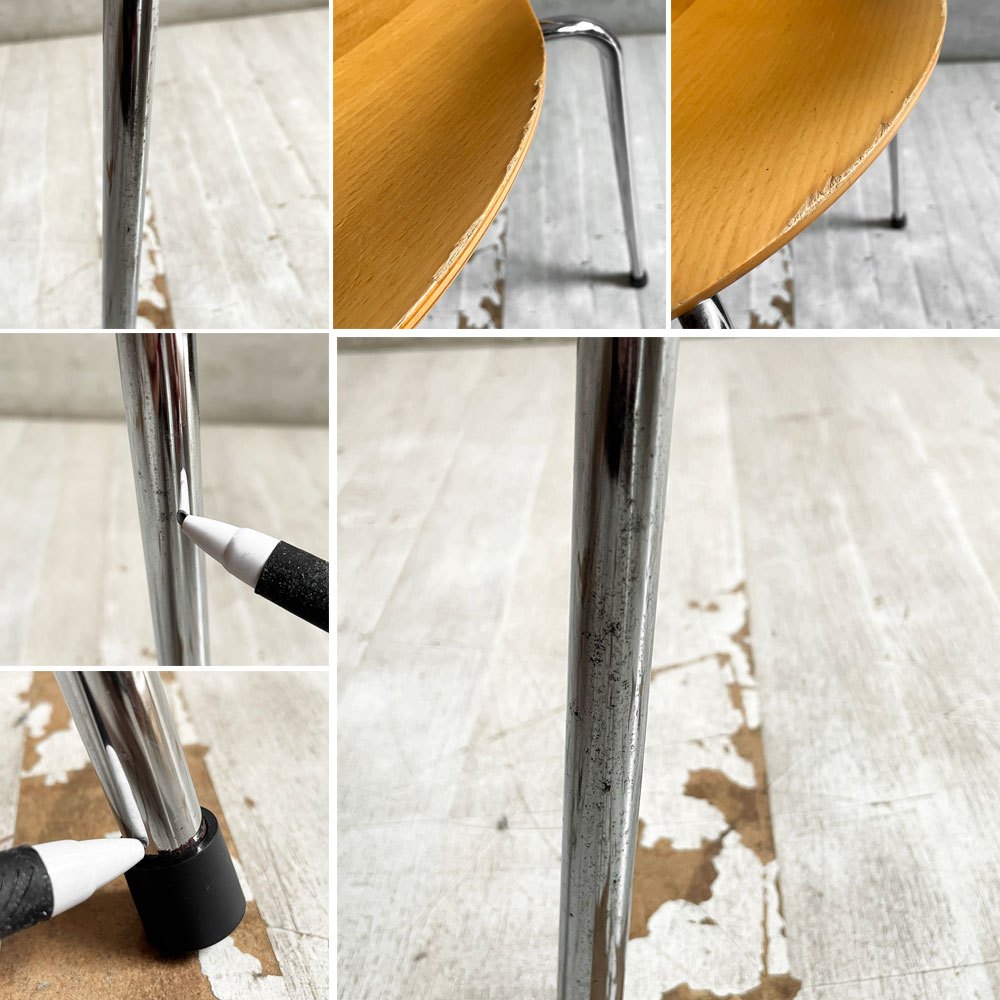フリッツハンセン Fritz Hansen 3107 セブンチェア ビーチ材 ナチュラル ラッカー仕上げ アルネ・ヤコブセン スタッキング デンマーク 北欧家具 B ♪