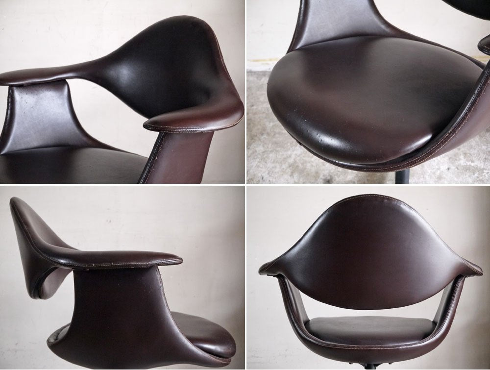 ICF ・ De Padova ビンテージ DAF SWIVEL CHAIR コントラクトベース ジョージネルソン George Nelson 初期モデル 希少 60’s ■