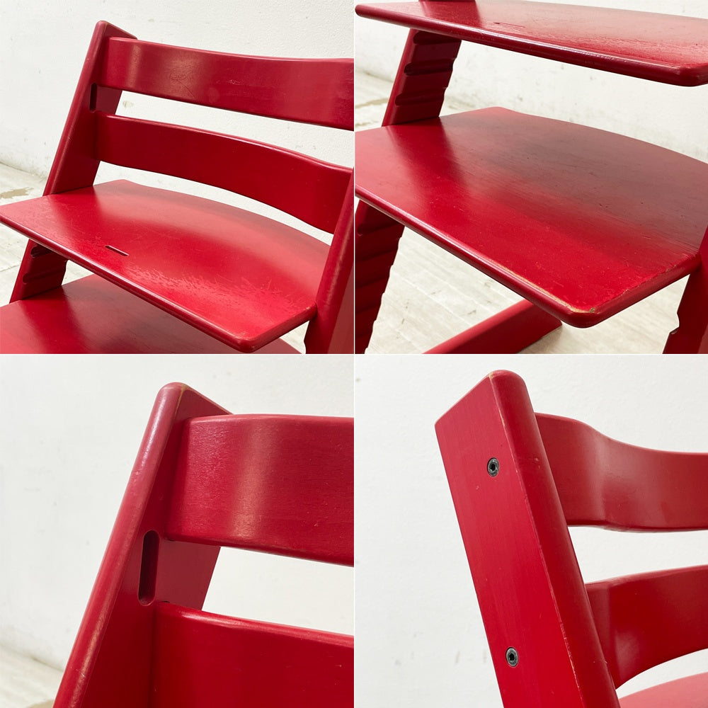 ストッケ STOKKE トリップトラップ TRIPP TRAPP ベビーチェア キッズチェア S/N3～ レッド ノルウェー 北欧家具 ●