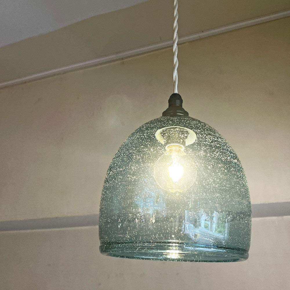 スタジオプレパ Studio Prepa リボーンガラスランプ Reborn glass Lamp ペンダントライト ブルー 再生ガラス  ■