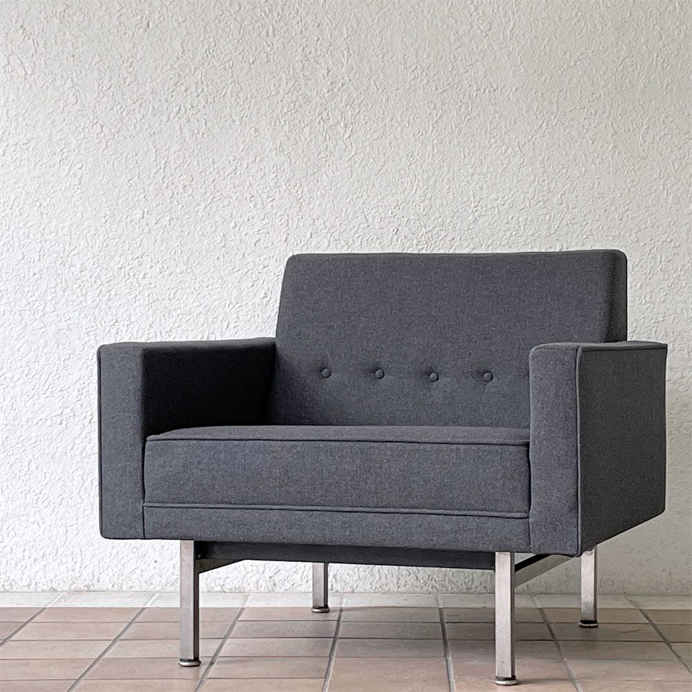 ハーマンミラー Herman Miller モジュラーシーティンググループ 1Pソファ ラウンジチェア ジョージ・ネルソン ビンテージ ミッドセンチュリーモダン ◇