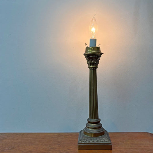 ローラアシュレイ Laura Ashley 真鍮製 テーブルライト ランプベース シェード無し アールデコ B ●