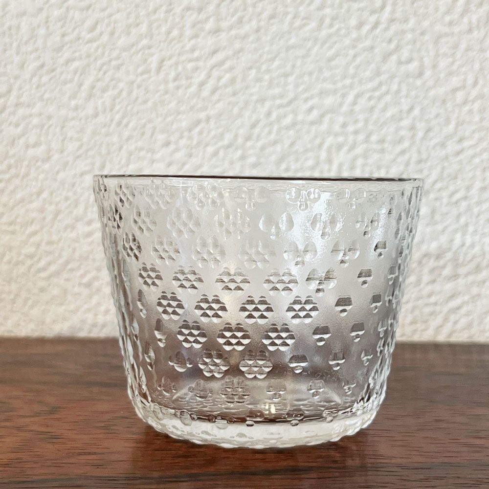 ヌータヤルヴィ Nuutajarvi ツンドラ Tundra グラス タンブラーS オイバ・トイッカ Oiva Toikka 1970s ビンテージ フィンランド 北欧食器 A ◇