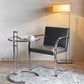 アイリーン・グレイ Eileen Gray アジャスタブルテーブル E1027 サイドテーブル ガラストップ クロームフレーム モダンデザイン リプロダクト品 ■