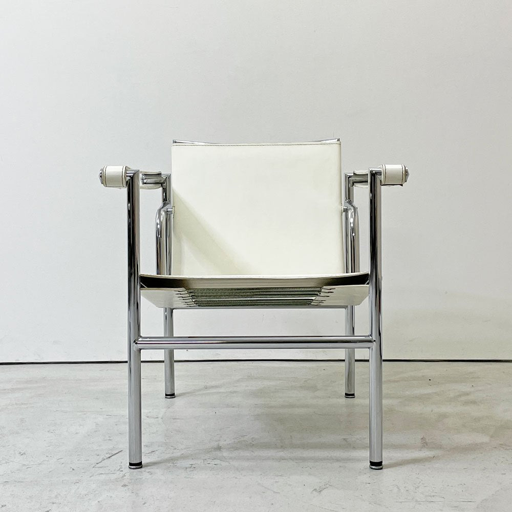 ル・コルビュジェ Le Corbusier LC1 スリングチェア ホワイトレザー 名作家具 リプロダクト品 ●