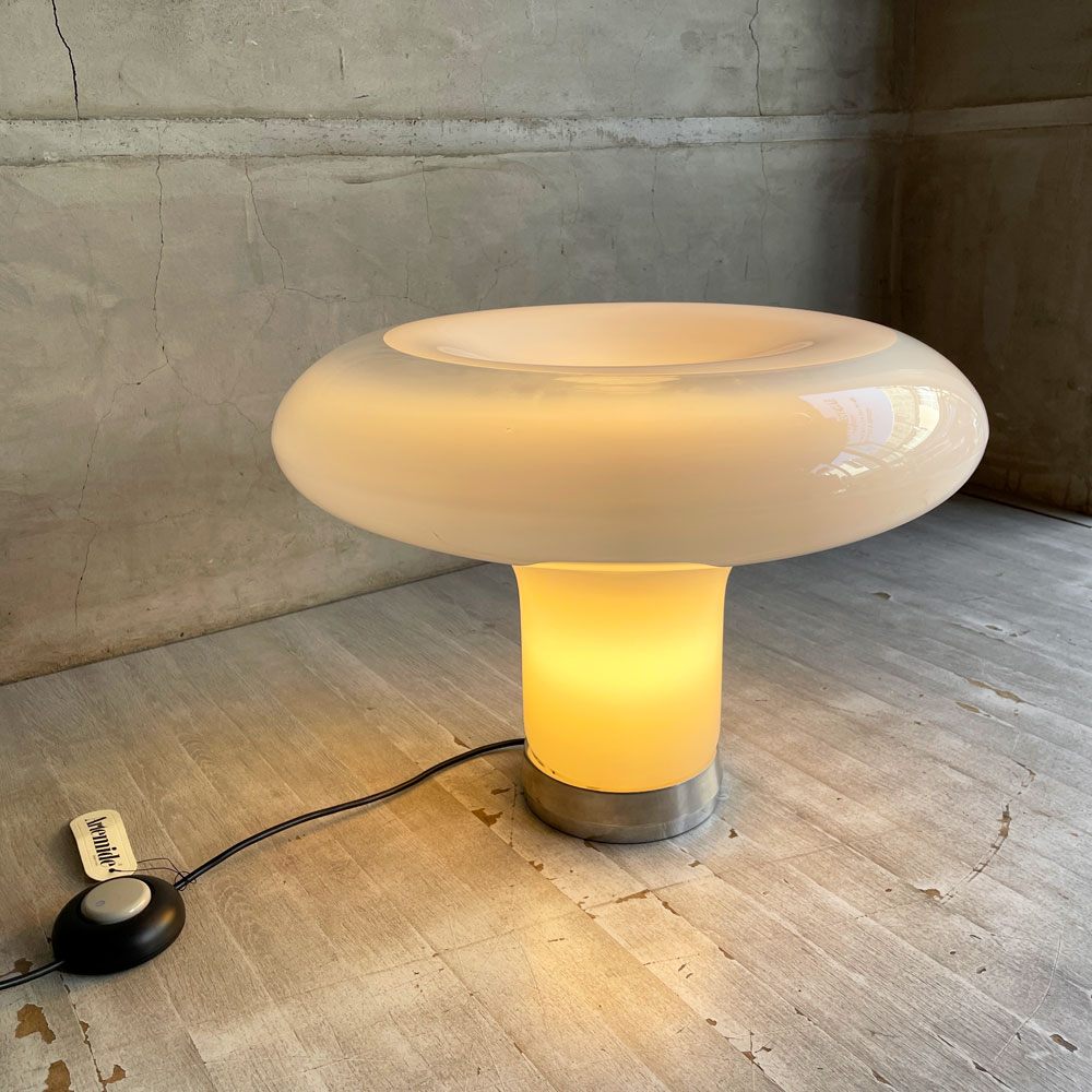 アルテミデ Artemide レスボ Lesbo LED フロアライト テーブルライト ガラスシェード 間接照明 アンジェロ・マンジャロッティ 展示品 参考価格￥324,500-♪
