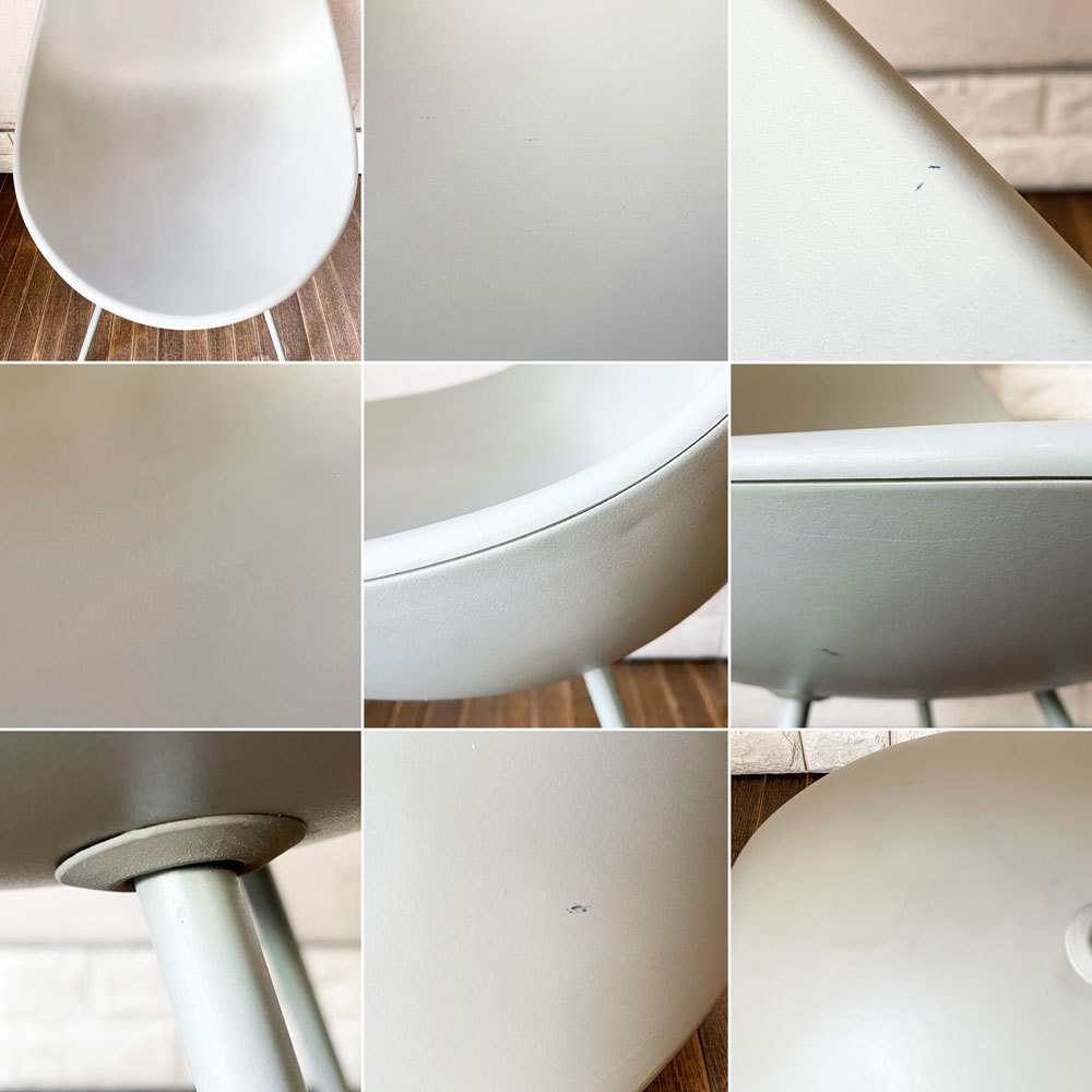 フリッツハンセン Fritz Hansen ドロップチェア DROP ダイニングチェア ストーングレー 脚塗装 アルネ・ヤコブセン デンマーク 廃番カラー 現行定価￥55,880- ◎