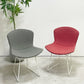 ノル Knoll 420 サイドチェア ワイヤーチェア ダイニングチェア ホワイト × グレー ファブリック フルカバー仕様 ハリー・ベルトイア ミッドセンチュリー ビンテージ A ●