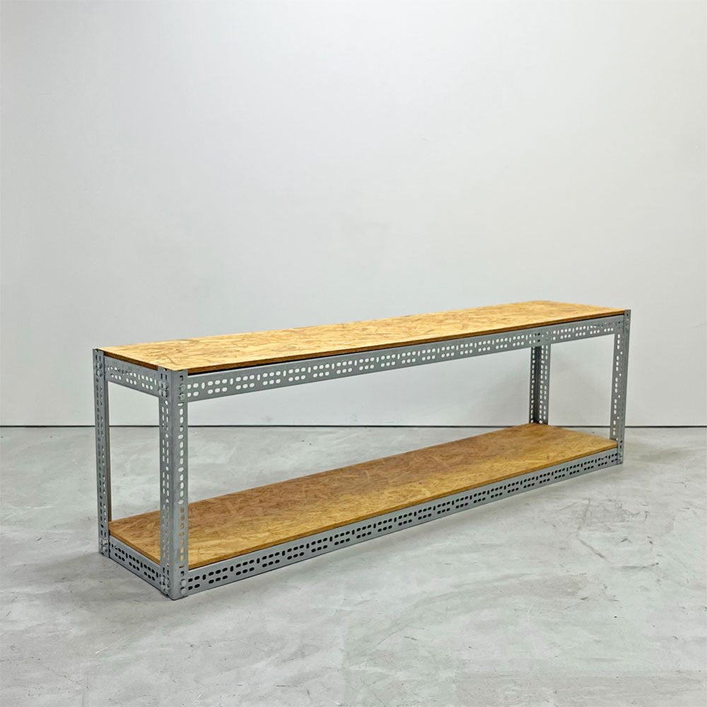 リオン LYON アングルシェルフ SLOTTED ANGLE SHELF 2段 AVボード インダストリアルデザイン P.F.S取扱い ●