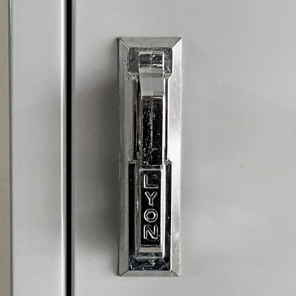 リオン LYON 2段スチールロッカー 2-TIER LOCKER ダイヤカット RECESSED HANDLE ダヴグレー dove gray インダストリアル P.F.S取扱 ■