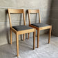無印良品 MUJI オーク材 ダイニングチェア ファブリックシート シンプルデザイン 2脚セット 廃番 ♪