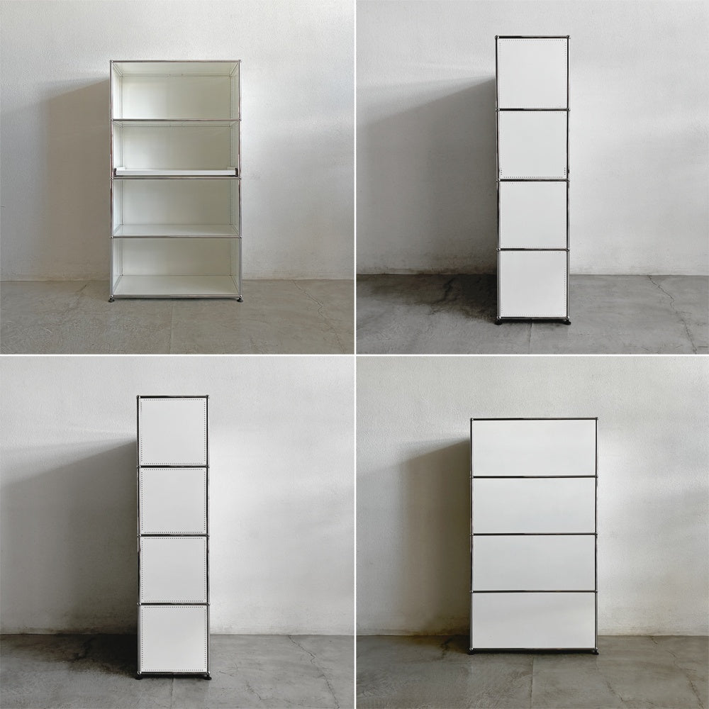 ユーエスエムハラー USMハラー USM Haller 1列×4段 シェルフ エクステンションシェルフ×1 W77.3×D37.3×H144cm 参考価格￥255,972の品 〓