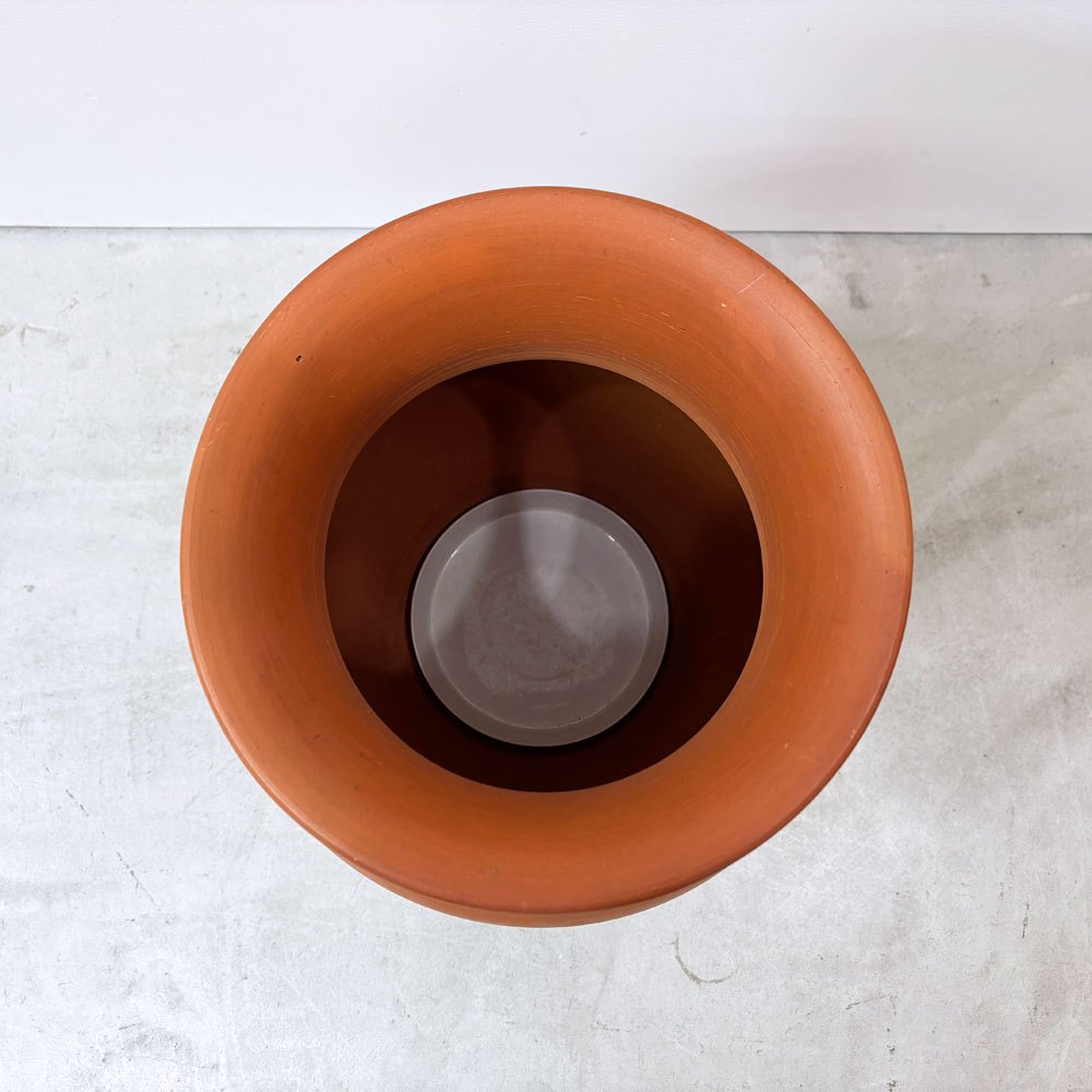 STEFANI テラコッタ 大型 植木鉢 プランター 花瓶 フラワーベース 壷 ディスプレイ 什器 シンプル リゾート H53cm ブラジル製 ●