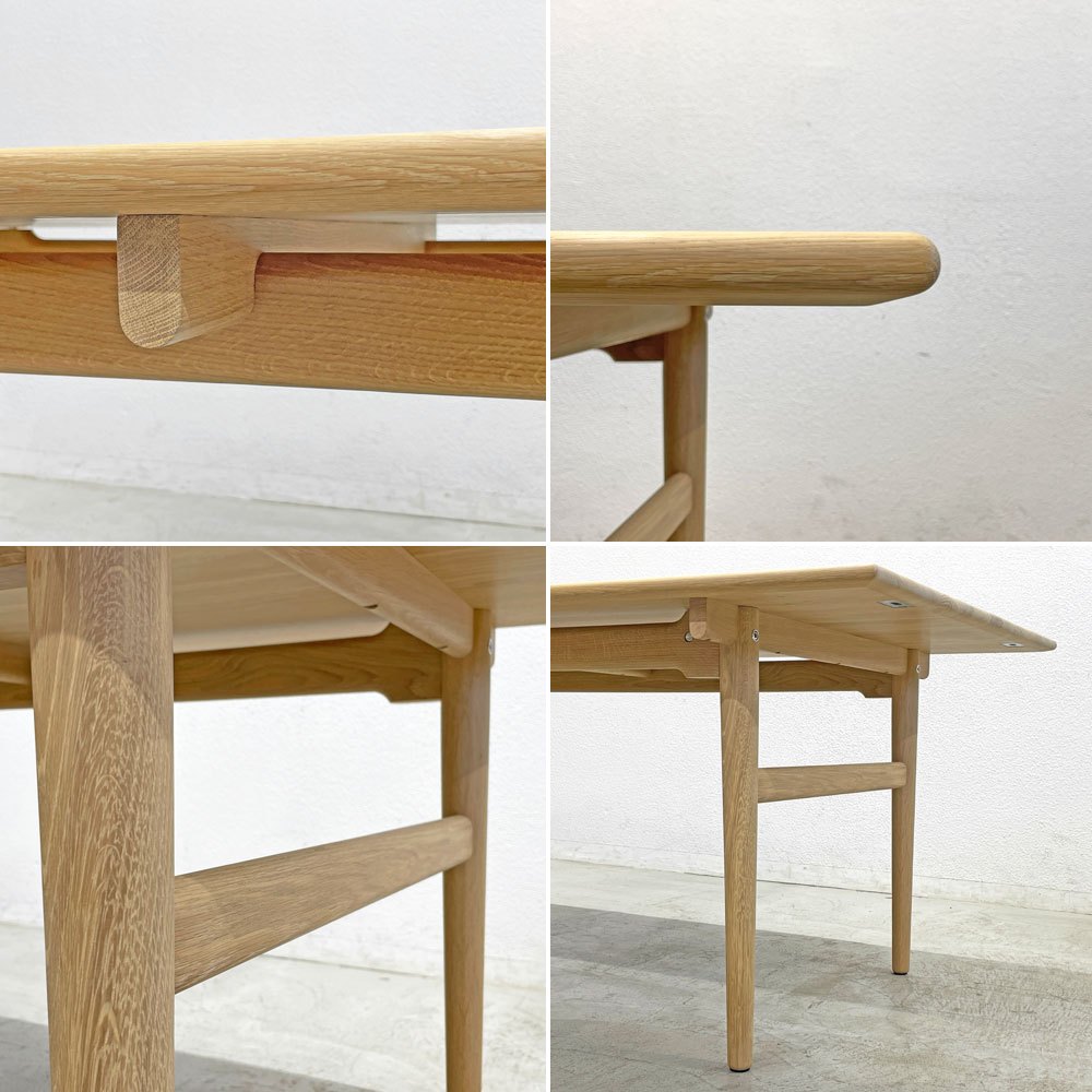 カールハンセン&サン Carl Hansen&Son CH327 ダイニングテーブル オーク材 ホワイトオイルフィニッシュ W190cm ハンス J. ウェグナー 現状品 〓