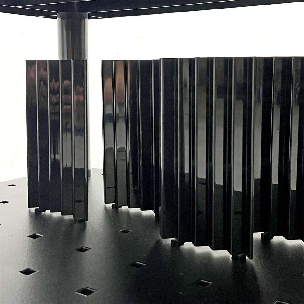 カルテル Kartell 4574 ローテーブル AVボード 仕切り板4枚 キャスター付き Anna Castelli Ferrieri 90'sビンテージ イタリア ●
