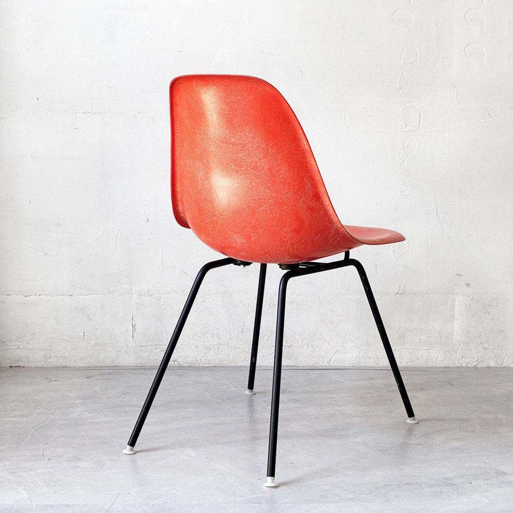 ハーマンミラー Herman Miller サイドシェルチェア セカンド 2nd FRP オレンジ Hベース イームズ ビンテージ ミッドセンチュリー ★