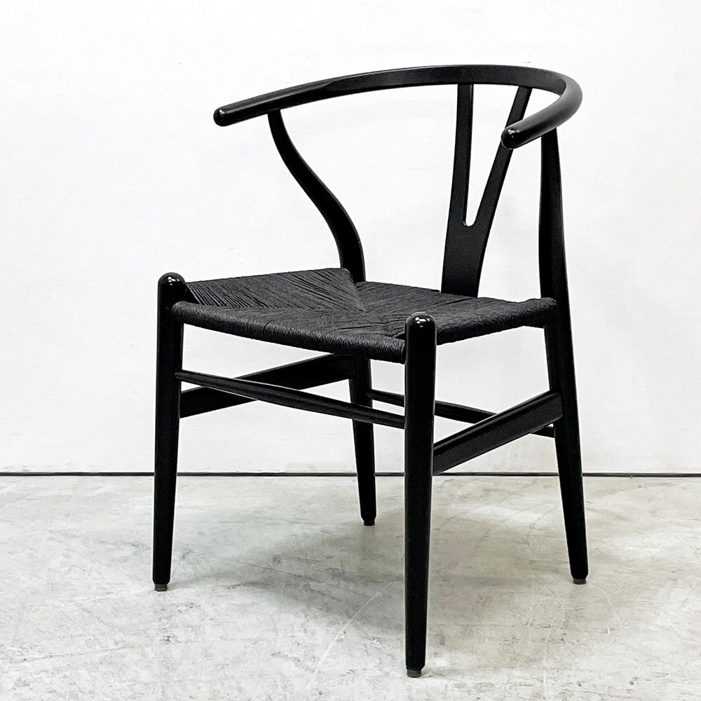 カールハンセン＆サン Carl Hansen & Son CH24 Yチェア ブラックラッカー×ブラックペーパーコード ビーチ材 ハンス・J・ウェグナー デンマーク 北欧家具 日本仕様サイズ B ●