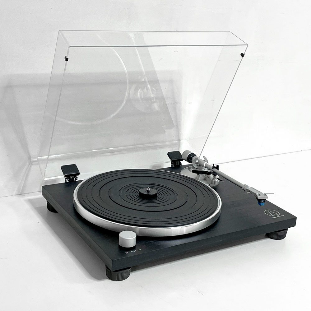 オーディオテクニカ audio-technica レコードプレーヤー AT-LPW30 ベルトドライブ ターンテーブル ブラック ウッド ●