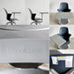 スチールケース Steelcase ノード node ミーティングチェア オフィスチェア ネイビー 可動式サイドテーブル＆キャスター付 A 〓