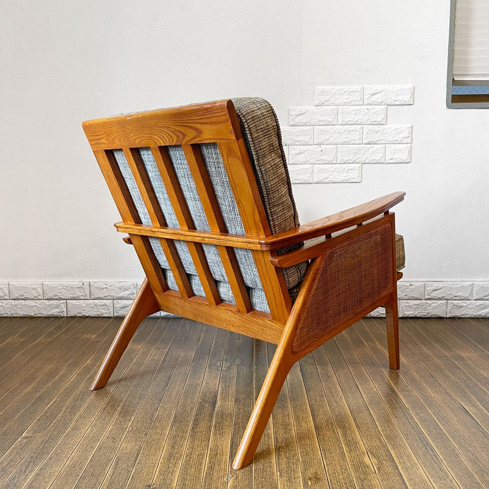 アクメファニチャー ACME Furniture ウィッカー WICKER ラウンジチェア 1Pソファ ハックベリー ラタン グレー USビンテージスタイル 定価83,600円 ◎