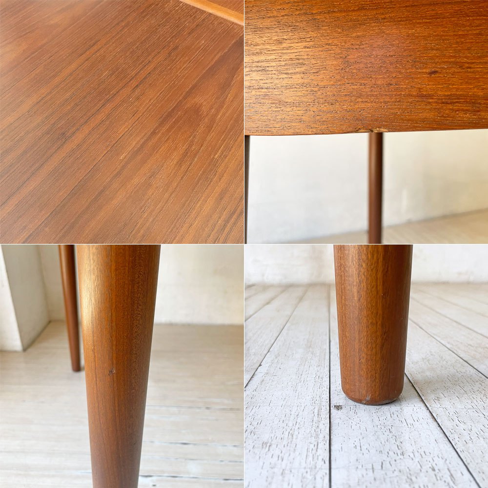 デンマークビンテージ Danish Vintage エクステンション EX ダイニングテーブル チーク材 伸長式 北欧家具 ★