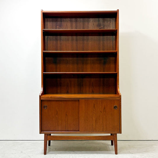 ボーンホルムス・モーベルファブリック Bornholms Mobelfabrik チーク材 ブックシェルフ 4段 本棚 飾り棚 H182cm ヨハネス・ソース デンマーク 北欧ビンテージ ●