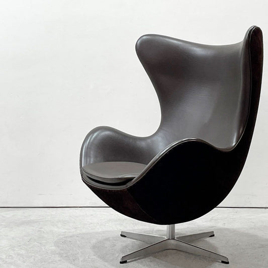フリッツハンセン Fritz Hansen エッグチェア Egg chair ラウンジチェア エレガンスレザー 本革 ダークブラウン アルネ・ヤコブセン 2016年ソーイングイベントモデル デンマーク 希少 ●