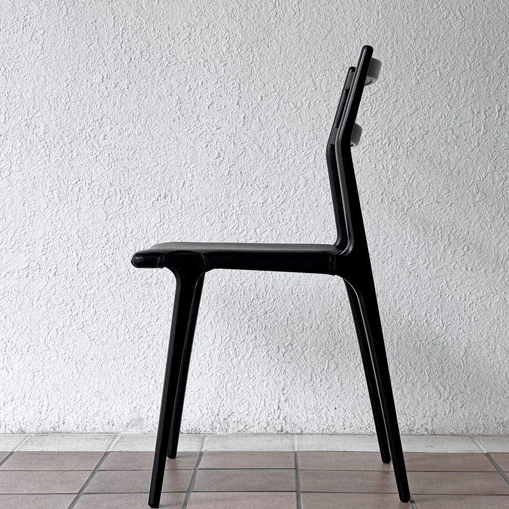 天童木工 TENDO インパラチェア Impala Chair ダイニングチェア ブラック レザー 本革 佐々木敏光 ジャパニーズミッドセンチュリーモダン ◇