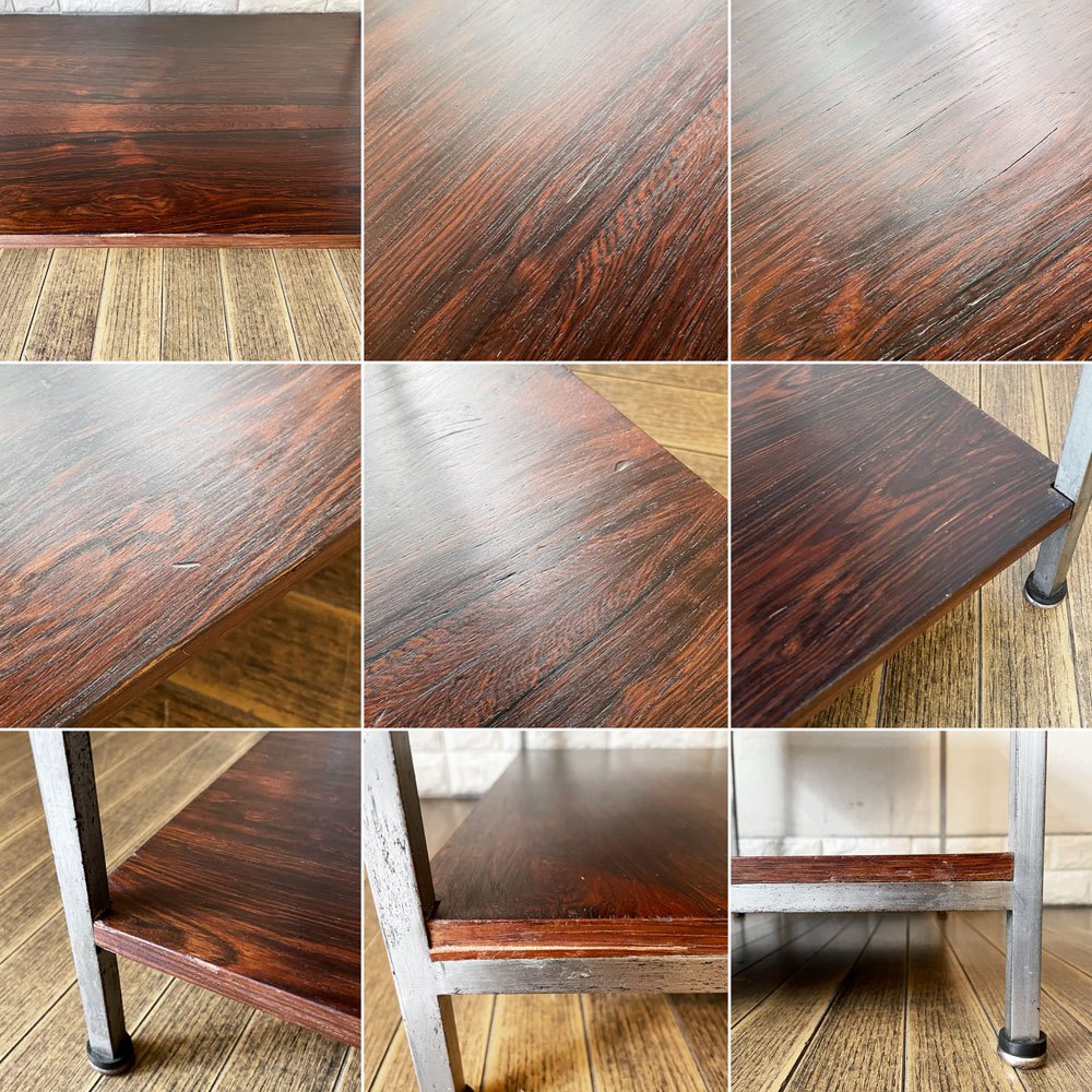 ハーマンミラー Herman Miller エンドテーブル サイドテーブル ローズウッド×スチール脚 W61cm ジョージ・ネルソン USビンテージ ミッドセンチュリー ◎