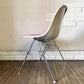 ハーマンミラー Herman Miller サイドシェルチェア FRP製 3rdビンテージ ホワイトシェル PVCレザー ピンク スタッキングベース C&R イームズ ミッドセンチュリー ◎