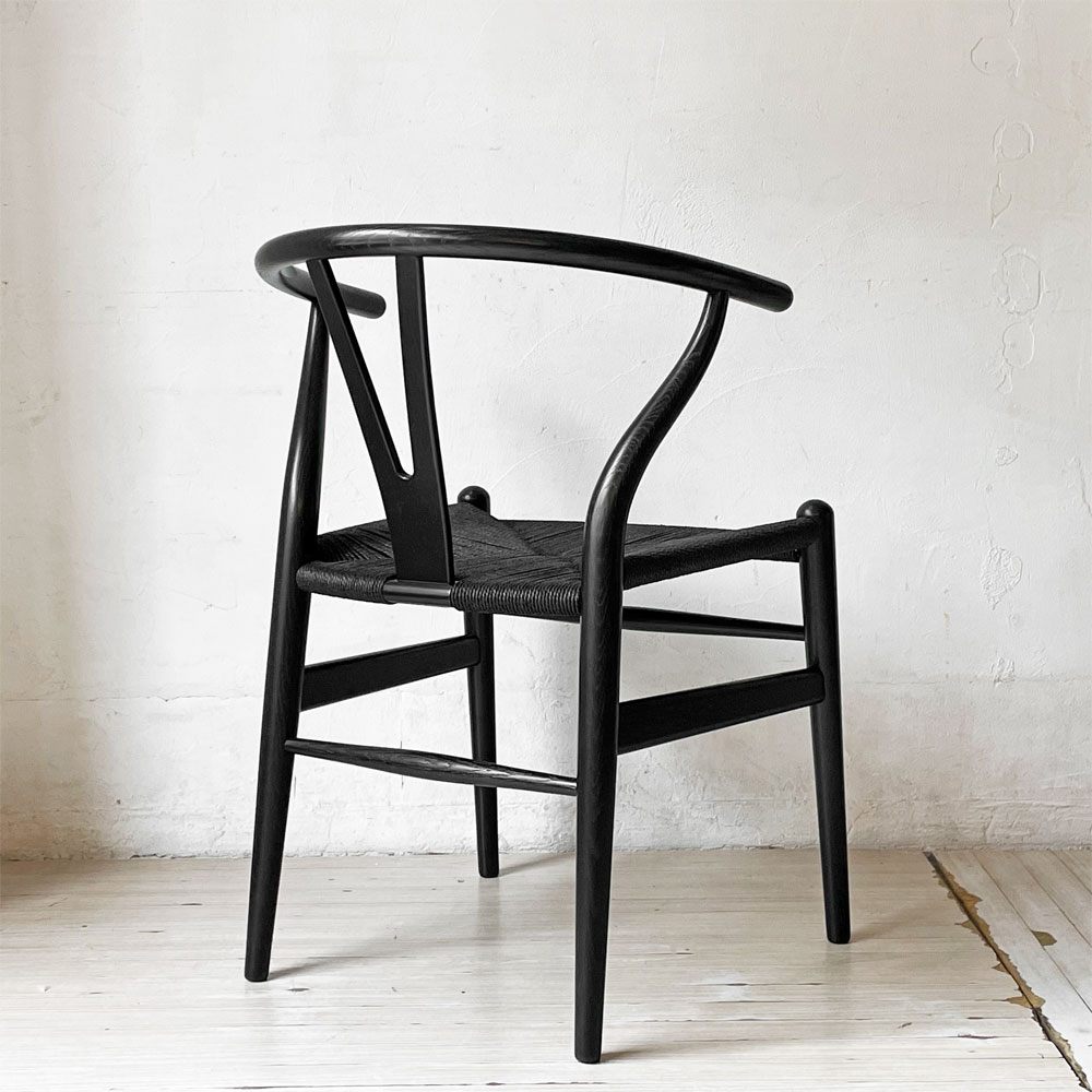 カールハンセン＆サン Carl Hansen & Son CH24 Yチェア ブラックラッカー×ブラックペーパーコード ハンス・J・ウェグナー オーク材 美品 定価￥199,100- ★