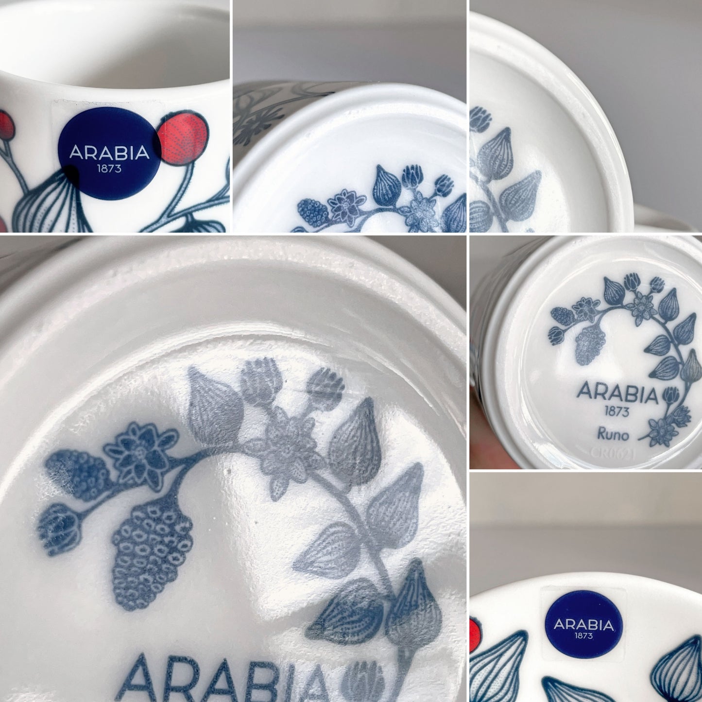 アラビア ARABIA ルノ Runo フロストベリー エスプレッソカップ＆ソーサー ヘイニ・リータフフタ Heini Riitahuhta スコープ別注 北欧雑貨 廃番 A ■