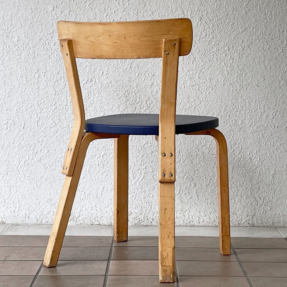 アルテック artek チェア 69 Chair 69 ダイニングチェア バーチ材 ビニールレザー ビンテージ アルヴァ・アアルト フィンランド 北欧家具 B ◇