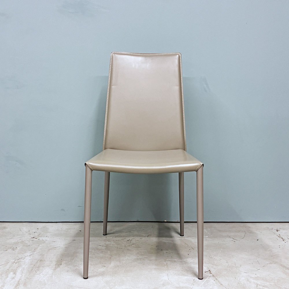 カリガリス Calligaris ボヘム BOHEME ダイニングチェア トープ 再生レザー ミニマル モダン イタリア A ◎