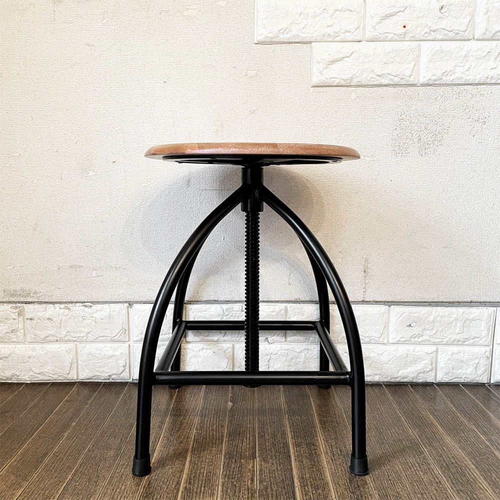 ブロストコペンハーゲン Broste Copenhagen サイアースツール SIRE Stool ナチュラル×ブラック マンゴーウッド座面 回転式昇降 参考定価￥27,280- ◎