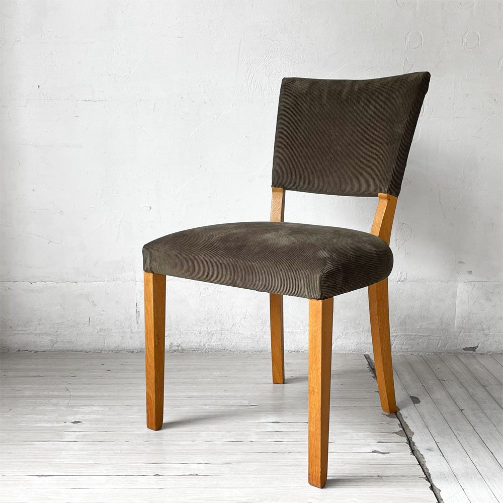 トラックファニチャー TRUCK FURNITURE エスアールチェア SR CHAIR ダイニングチェア ナラ無垢材 グリーン コーデュロイ 定価¥90,310 - ★