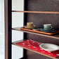 竹中家具 takenaka furniture オーク材 3面ガラスキャビネット 食器棚 カップボード レトロ クラシカルデザイン 横浜元町 ◇