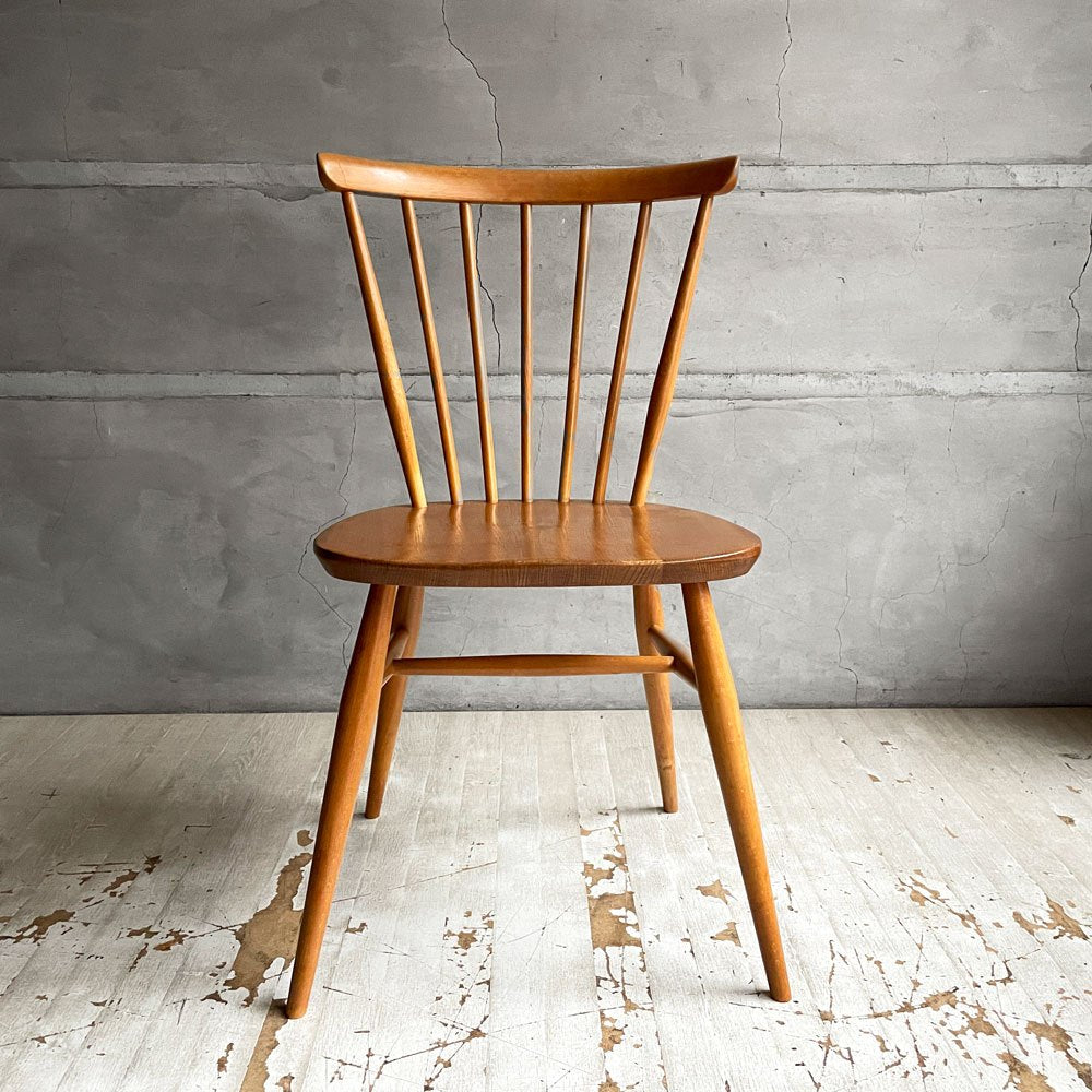 アーコール Ercol ボウバックチェア ファンバックチェア 5本タイプ エルム材 UKビンテージ Vintage 英国家具 ♪