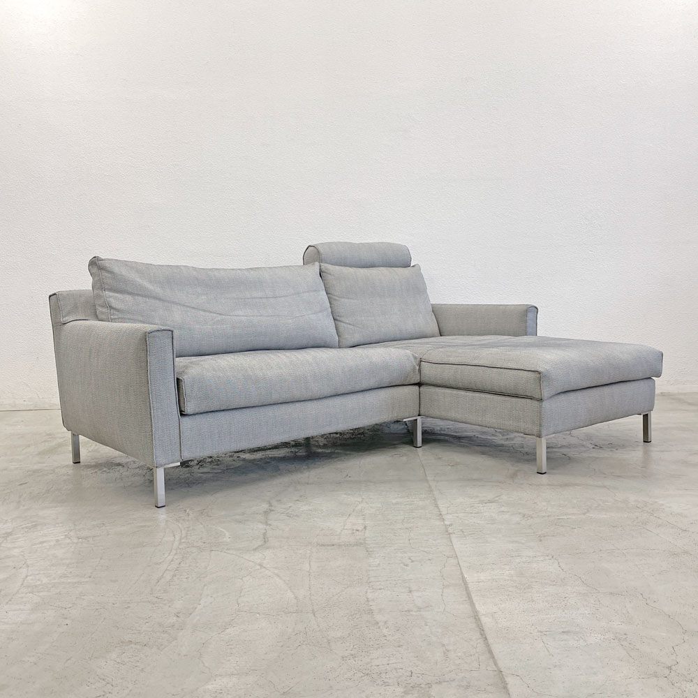 アイラーセン eilersen ストリームライン STREAMLINE カウチソファ ワイドタイプ 2P ＋ シェーズロング ＋ ヘッドレスト 生地 COTTON-30 参考価格約63万の品 #814-200 デンマーク アクタス ACTUS 取扱い 北欧家具 〓