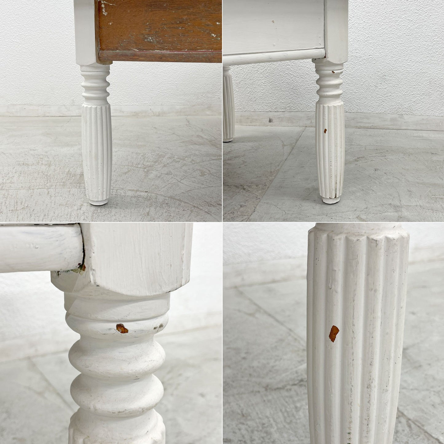 フランスビンテージ シャビーシック ペインテッド センターテーブル French vintage centertable shabby chic  〓