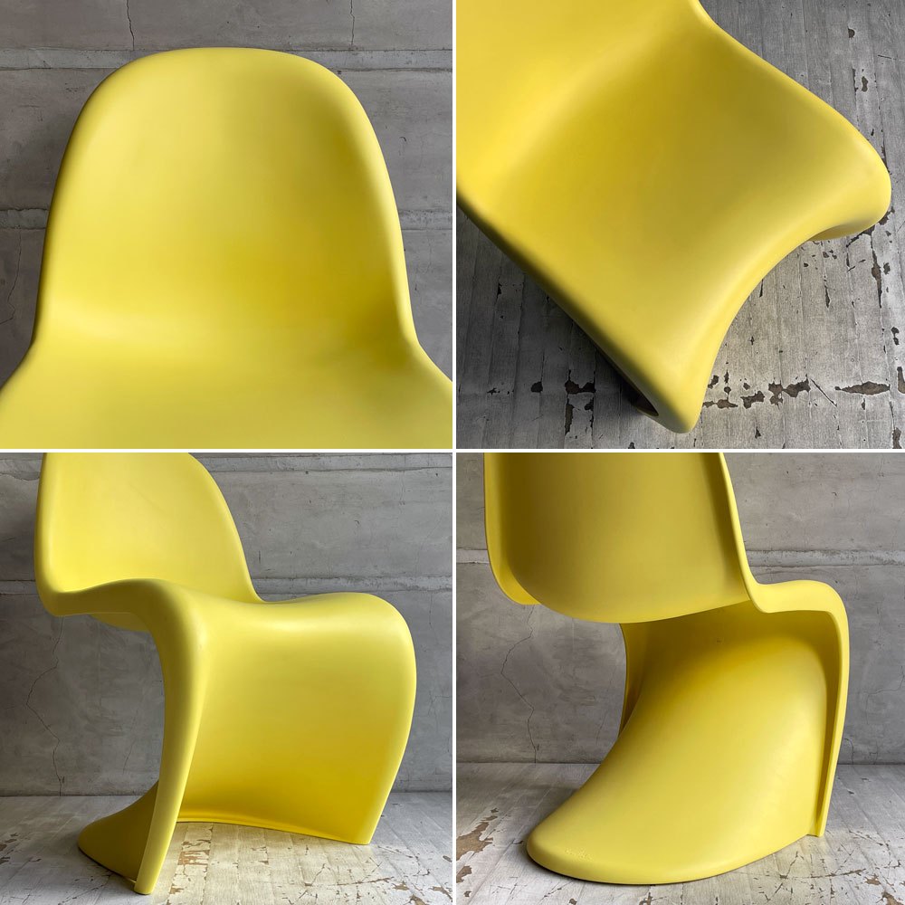 ヴィトラ vitra パントンチェア Panton Chair イエロー 屋内外使用可 ヴェルナー・パントン 旧モデル 廃番カラー ミッドセンチュリー スペースエイジ A ♪