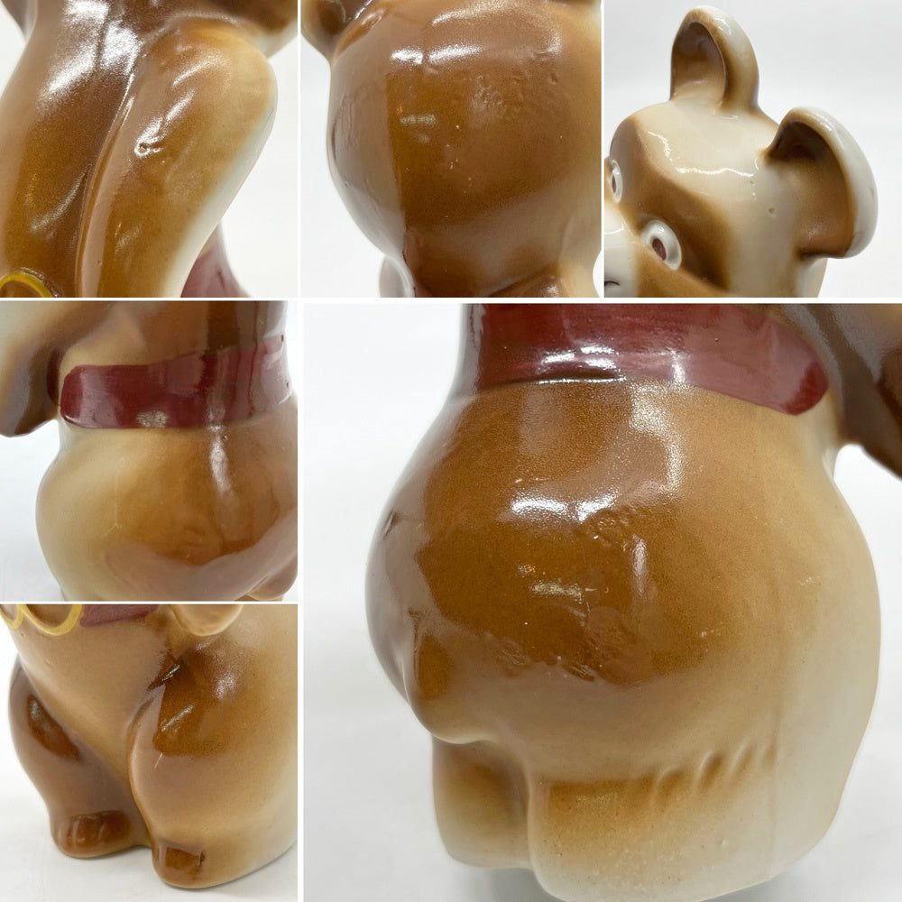 こぐまのミーシャ Misha Миша 陶製 オブジェ 置物 モスクワオリンピック マスコットキャラクター ロシア 旧ソ連 1980年 ビンテージ H20cm ●