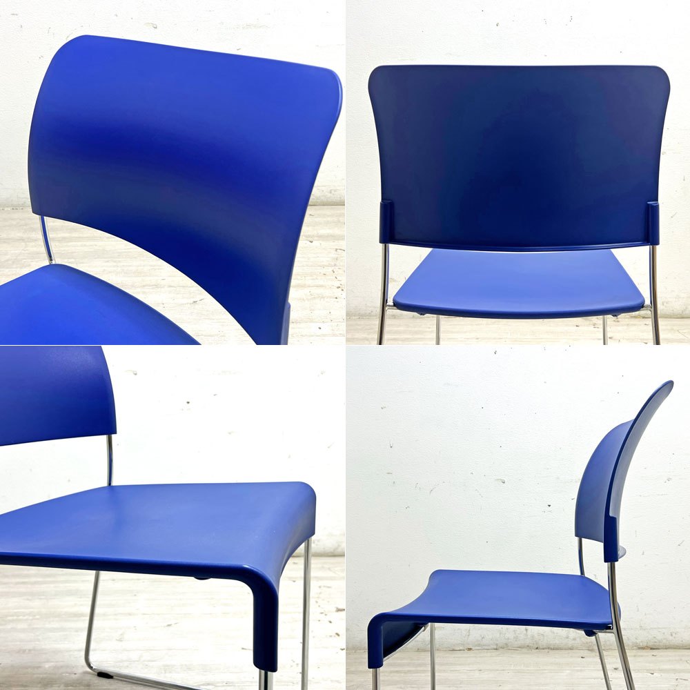 ヴィトラ Vitra シムチェア Sim chair スタッキングチェア ジャスパーモリソン ブルー 参考定価￥50,600 B ●