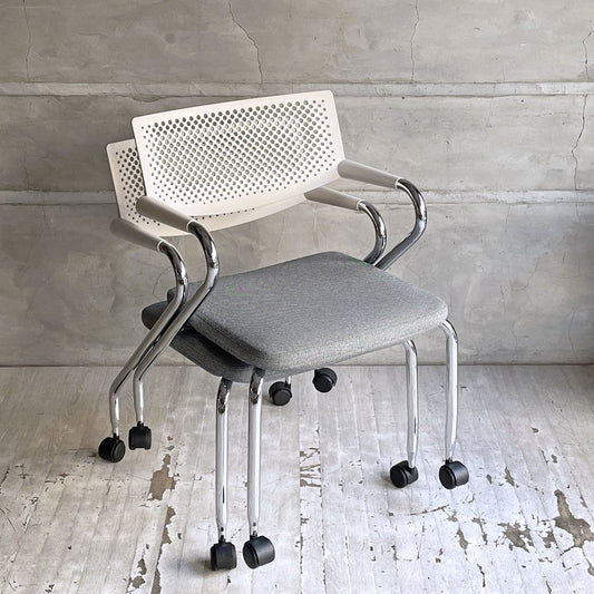 ヴィトラ vitra ビザロール Visaroll デスクチェア スタッキングチェア キャスター アントニオ・チッテリオ 2脚SET ♪
